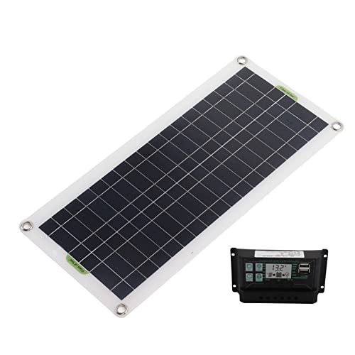 Sanpyl 30W Solar Panel Kit, 30A 12V 24V Solar Voltage Controller Kit Polycrystalline Silicon, Battery Maintainer Trickle for 12V Car RV Boat Marine Trailer