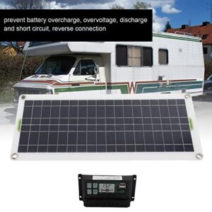 Sanpyl 30W Solar Panel Kit, 30A 12V 24V Solar Voltage Controller Kit Polycrystalline Silicon, Battery Maintainer Trickle for 12V Car RV Boat Marine Trailer