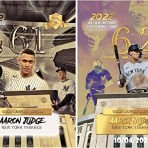 AARON JUDGE Home Run 61 and 62 Baseball Cards - Ties Roger Maris w/ 61 Home Runs, Breaks His Record with 62 - CUSTOM Made Novelty Baseball Cards Commemorating His 61st and 62nd HOME RUNS! - New York Yankees