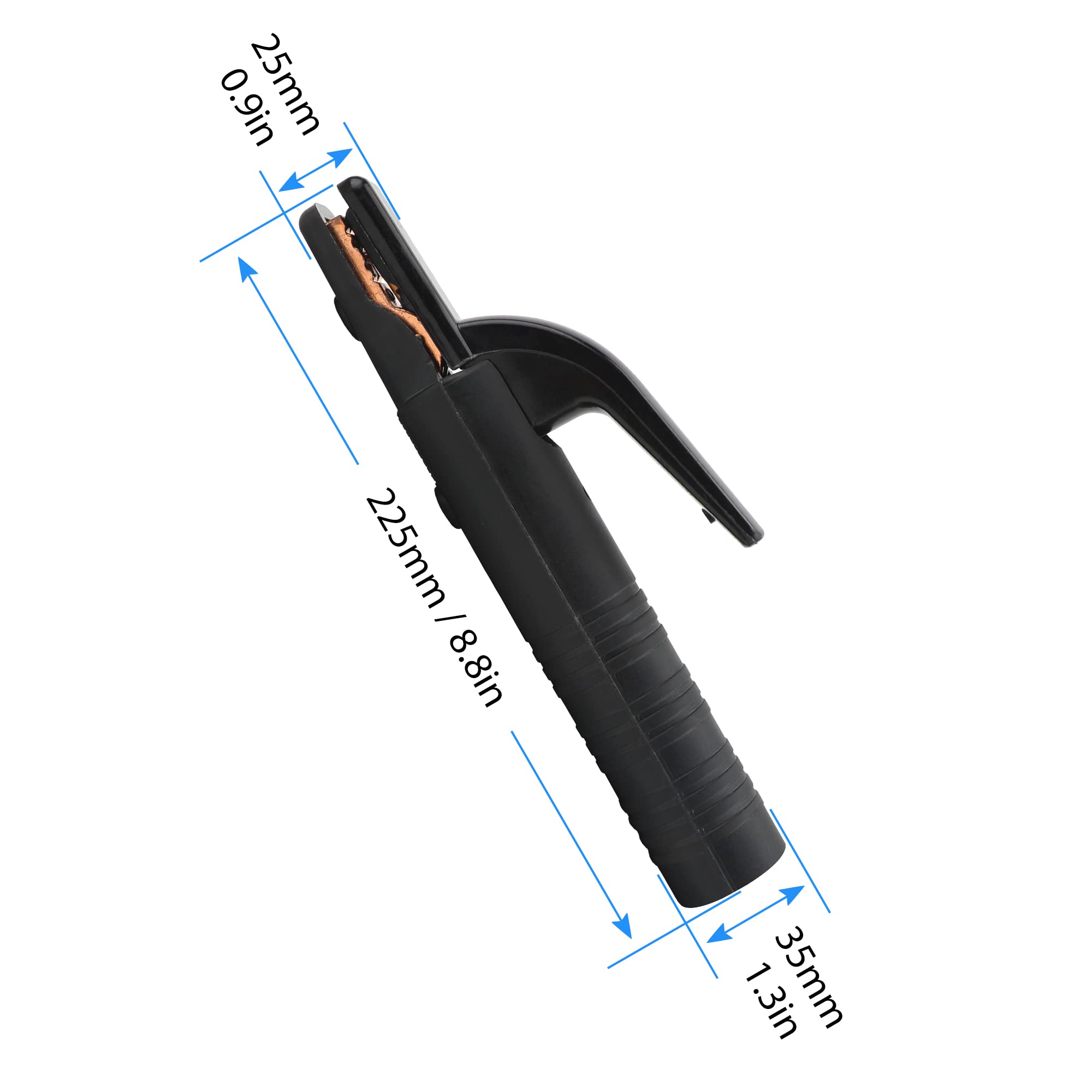 Electrode Holder,300A Heavy Duty Stick Welding Stinger Electrode Clamp-Brass T-Style Welding Ground Clamp