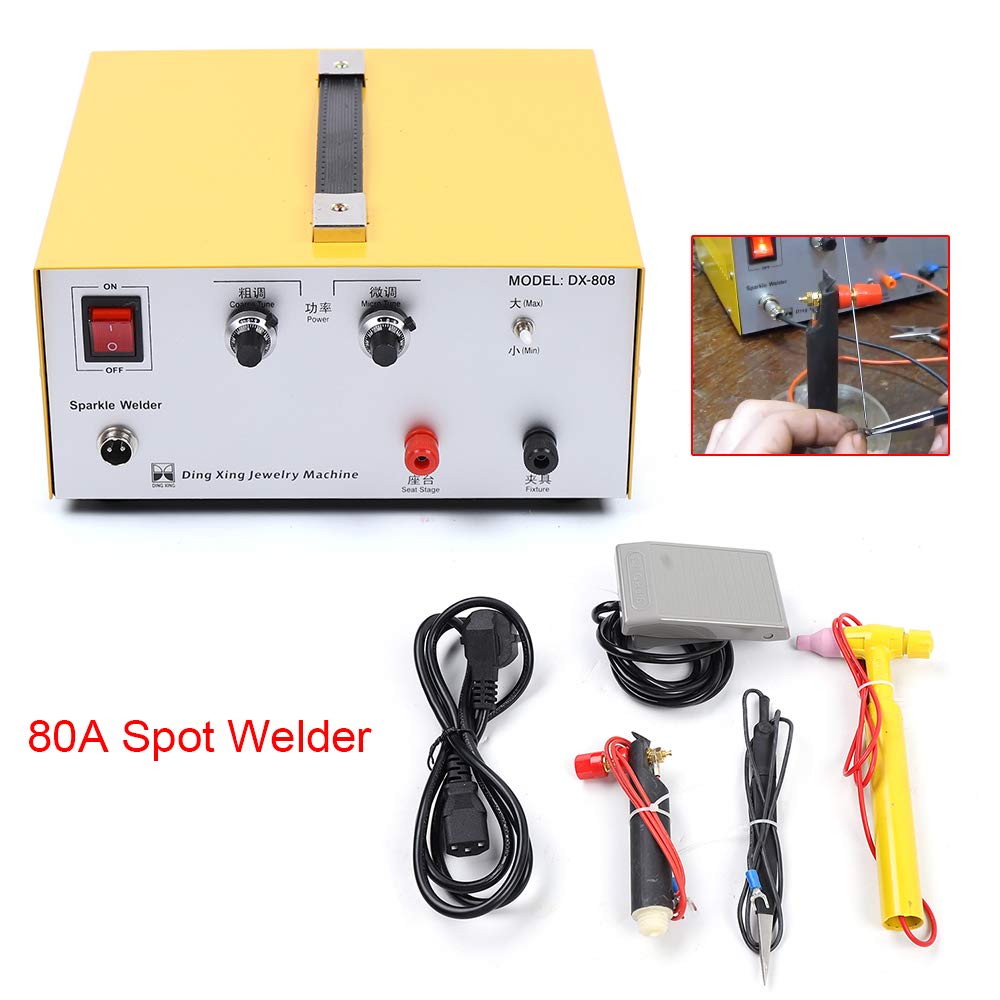 Jewelry Welding Machine 110V 400W Electric 80A Spot Welder Jewelry Tool with Foot Pedal for Jewelry Gold Silver Platinum