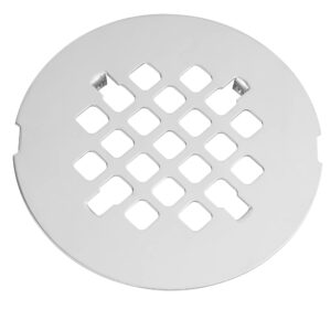 artiwell 4-1/4” od snap-in shower drain cover, round shower drain strainer grid, replacement cover, designed for long-lasting(chrome plated)