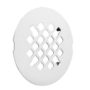 Artiwell 4-1/4” OD Snap-in Shower Drain Cover, Round Shower Drain Strainer Grid, Replacement Cover, Designed for Long-Lasting(Chrome Plated)