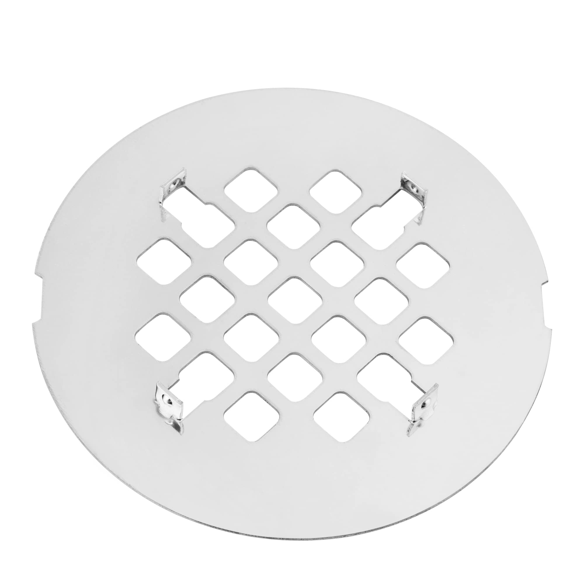 Artiwell 4-1/4” OD Snap-in Shower Drain Cover, Round Shower Drain Strainer Grid, Replacement Cover, Designed for Long-Lasting(Chrome Plated)