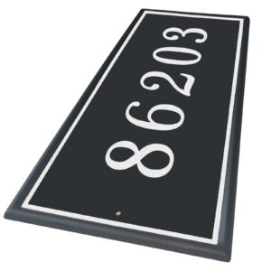 Personalized Reflective Address Plaque, Custom Aluminum House Number Sign with Two Screw, Address Sign for Outside Home, Street, House, 12.5"L x 5.5"H (Black or Green)