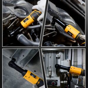 VTEK 3/8" Extended Cordless Ratchet Wrench 16.8V Electric Ratchet Wrench,40 Ft-lbs 400RPM Power Ratchet Wrench