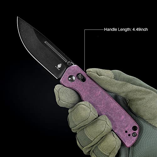 Kizer Pocket Knife 3.31 Inches 154CM Steel Richlite Handle EDC Knife, Thumb-stud Openers V4481C1