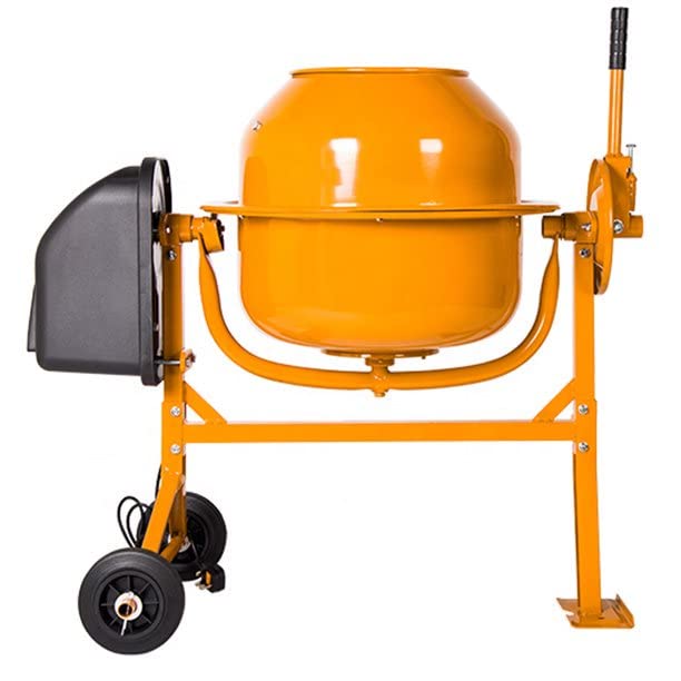 Fujampe Cement Mixer 4.2 Cu Ft Heavy Duty Portable Electric Cement Mixer Electric Concrete Concrete Mixer Machine 120L Wheelbarrow Mud Mixer for Stucco Mortar 1/2 Hp 36RPM (Alloy Steel)