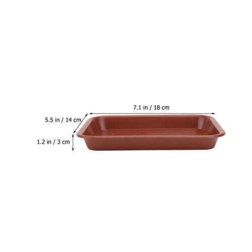 YARNOW Water Indoors Office Plant Square Plate Red Living Pot Indoor Flowerpot Bonsai Plants Outdoor Drips Tray, Decor Holder Potted for Gardening Balcony Round Tray Round Tray Round Tray