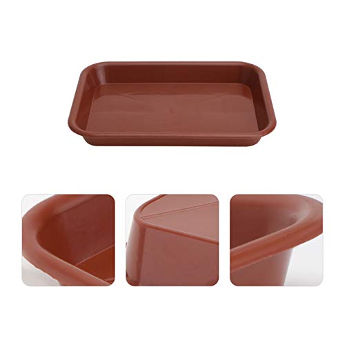 YARNOW Water Indoors Office Plant Square Plate Red Living Pot Indoor Flowerpot Bonsai Plants Outdoor Drips Tray, Decor Holder Potted for Gardening Balcony Round Tray Round Tray Round Tray