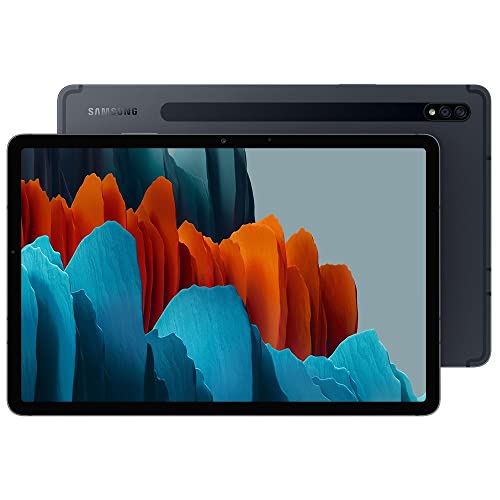 Samsung Galaxy Tab S7 5G 11" (128GB, 6GB) 11” Android Tablet, All Day Battery, Snapdragon 865 5G/LTE/WiFi (GSM Unlocked for AT&T, T-Mobile, Global) SM-T878U (256GB SD Bundle, Mystic Black) (Renewed)