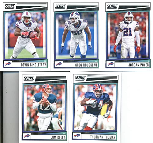 2022 Score Veteran Buffalo Bills Team Set of 10 Cards: Gabriel Davis(#261), Stefon Diggs(#262), Cole Beasley(#263), Dawson Knox(#264), Josh Allen(#265), Devin Singletary(#266), Greg Rousseau(#267), Jordan Poyer(#268), Jim Kelly(#269), Thurman Thomas(#270)