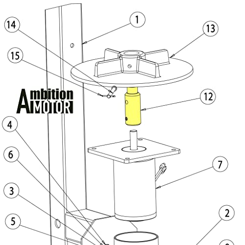 AMBITIONMOTOR Salt Spreader Spinner Hub Replaces Buyers 3007809 for TGSUV1B with Installed Set Screw