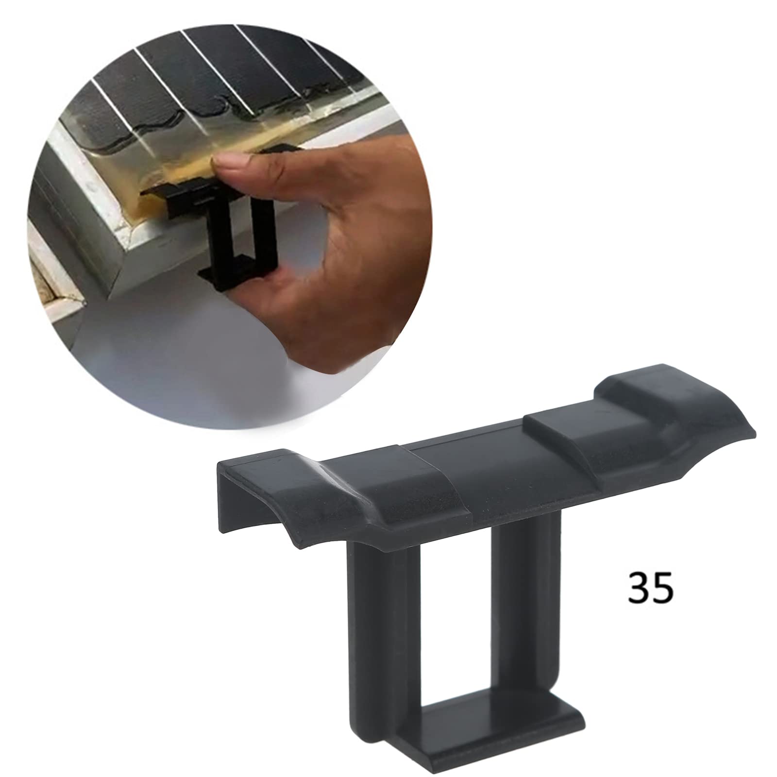 10Pcs Solar Panel Drainage Clips Roof Solar Panel Frame Cleaning Clips Photovoltaic Panel Water Guide & Mud Clamp Auto Remove Stagnant Water