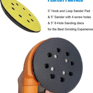 2 Pack 5 Inch 8 Hole Hook and Loop Sander Pad for Ridgid R2600, R2601 5" Random Orbit Sanders - Replacement Backing Sanding Pad for Pad Part Number 300527002