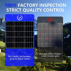 SUNTHYSIS 12 Volt Solar Panel, 100W Monocrystalline Solar Panel, 22% High Efficiency Monocrystalline PV Module Power Charger for RV Marine Rooftop Farm Battery