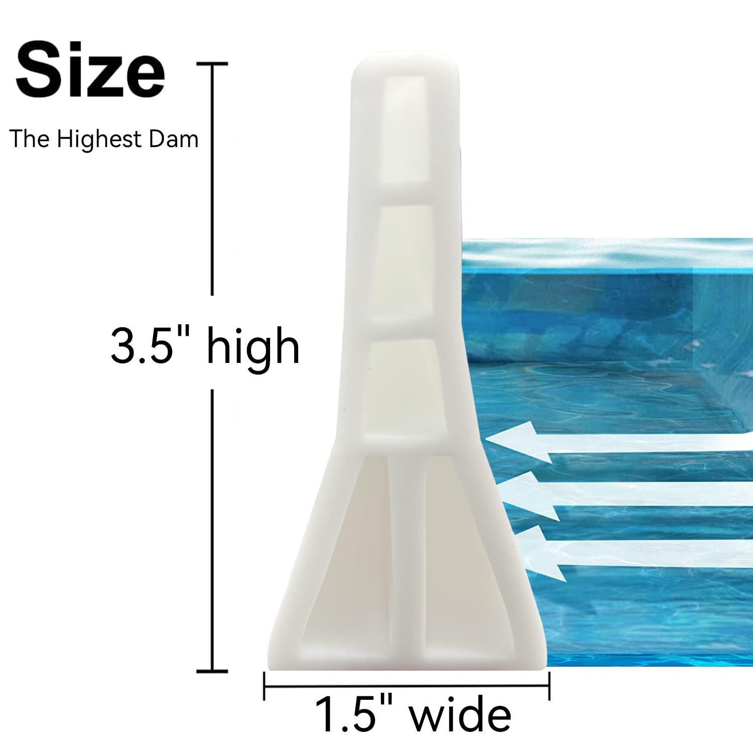 3.5" High Shower Water Splash Guard 59"Collapsible Shower Threshold Water Dam 3.5In Tall Shower Dam Water Stopper Shower Guards To Keep Water In Shower Lip Water Barrier For Shower Dry And Wet4.92Ft
