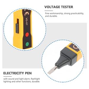 DOITOOL 3pcs Pen Finder Electrician Tester Detector Testing Flashlight Electricity Non Contact Null Electrical Buzzer Live Supplies Detect Tool Dual Ac Pen: with Wire Breakpoint Voltage