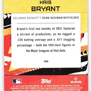 2022 Topps Fire #186 Kris Bryant NM-MT Colorado Rockies Baseball