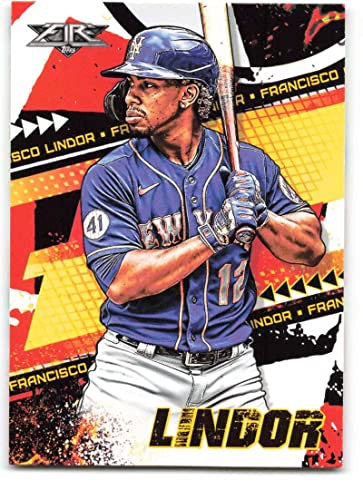 2022 Topps Fire #93 Francisco Lindor NM-MT New York Mets Baseball