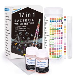 17 in 1 water ph testing kits for drinking water - 100 counts ph test strips + 2 water test kits, home tap well water ph test kit, testing water ph and more !