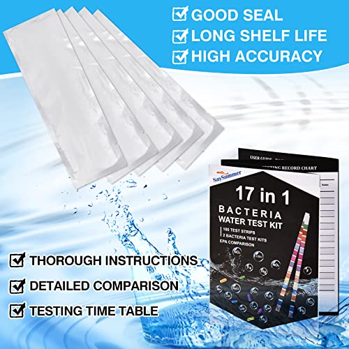 17 in 1 Water pH Testing Kits for Drinking Water - 100 Counts pH Test Strips + 2 Water Test Kits, Home Tap Well Water pH Test Kit, Testing Water pH and More !
