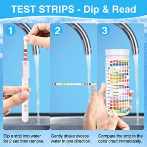 17 in 1 Water pH Testing Kits for Drinking Water - 100 Counts pH Test Strips + 2 Water Test Kits, Home Tap Well Water pH Test Kit, Testing Water pH and More !