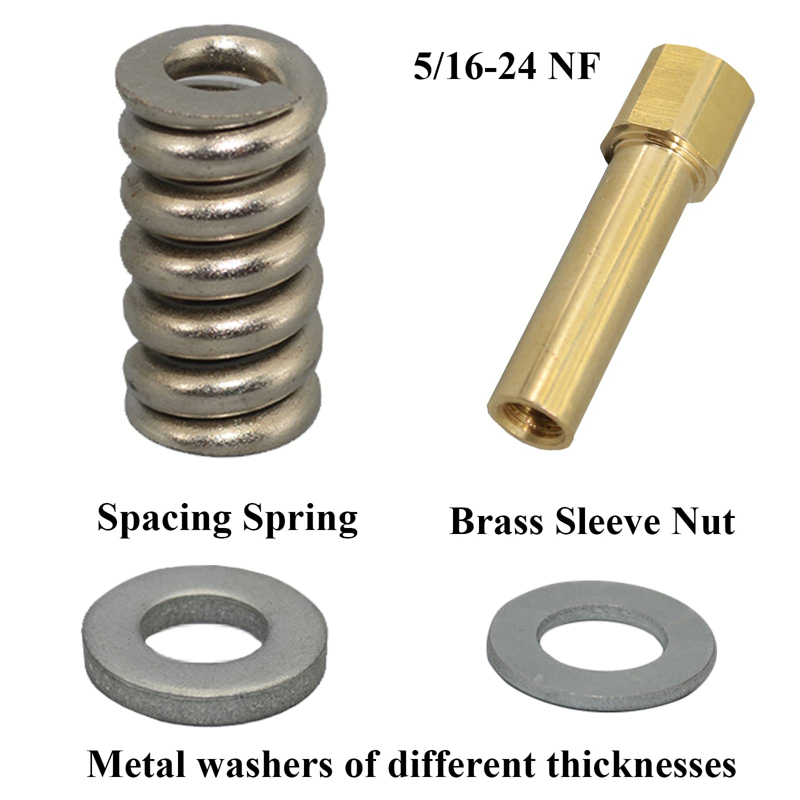 Zeiboat DEX2420JKIT, DEX2400JN Sleeve Nut Assembly with Spring & Metal Washers, Length of 2 in, Filter Housing Replacement Set