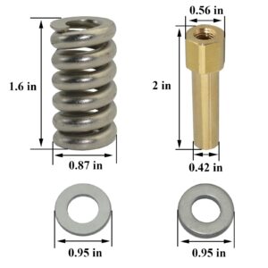 Zeiboat DEX2420JKIT, DEX2400JN Sleeve Nut Assembly with Spring & Metal Washers, Length of 2 in, Filter Housing Replacement Set