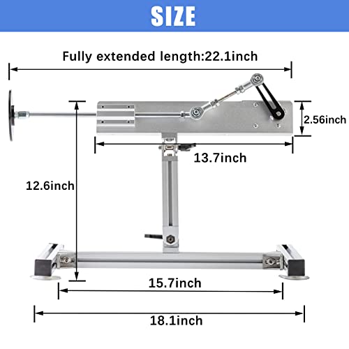 JQDML DIY Reciprocating Linear Motor DC 24V Long Stroke 1.18"-6" Adjustable Telescopic Motor 160rpm Variable Speed Pushing Force 30 lbs Max, with Stand Remote Controller Suction Cup (24V150mm160rpm)