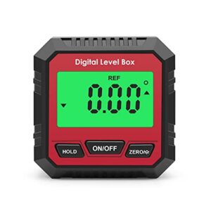 #559alq digital angle finder backlight lcd digital angle gauge protractor inclinometer be-vel box magnetic base 4 of 90 degre