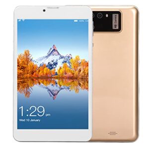 gowenic 7 inch tablet, 1gb 16gb tablet for android 5.1, mt6592 octa core, dual sim gsm 7 inch ips display, front 0.3mp rear 2mp, wifi, bluetooth, 3000 mah, gold(us)