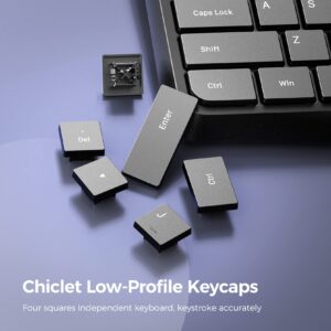 Wired Keyboard,Quiet Keyboard,Multimedia Usb Computer Keyboard,Silent Keyboard with Low Profile Chiclet Keys,Large Number Pad,Spill-Resistant,Anti-Wear Letters,Full Size Keyboard for Laptop,Desktop