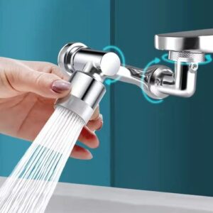 Rotating Faucet Extender,360°+1080°Swivel Robotic Arm Extension Faucet with 2 Water Outlet Modes,Suitable for Bathroom Sink Spray Accessories, Used for Facial,Rye,Hair and Mouthwash Portable Cleaning