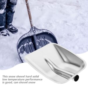 Happyyami Snow Shovel Stainless Steel: Heavy Duty Gardening Shovel Head Metal Snow Shovel Head Replacement Portable Snow Remover for Car Driveway House