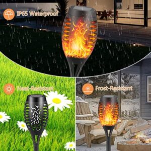 DIKAIDA 10Pack Solar Torch Light Flickering Flame,Solar Outdoor Light IP65 Waterproof, Christmas Decorations Upgraded Solar Powered Pathway Lights Landscape Lanterns Auto On/Off for Garden,Patio,Yard