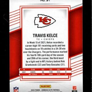 2022 DONRUSS ELITE #91 TRAVIS KELCE NMMT CHIEFS