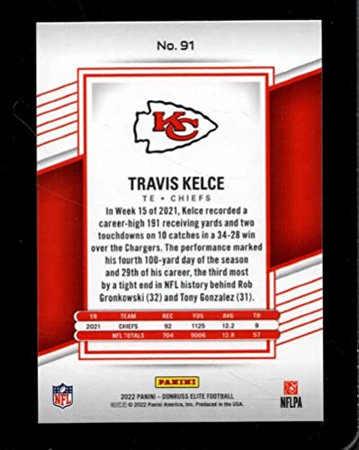 2022 DONRUSS ELITE #91 TRAVIS KELCE NMMT CHIEFS