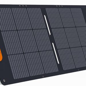 ALLWEI 100W Portable Solar Panel for 300/500 Power Station Solar Generator, 18V Foldable Solar Battery Charger with Adjustable Kickstand, Waterproof IP68 for Camping Trip Outdoor RV Blackout