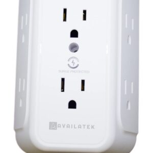 Outlet Extender and USB Wall Charger, 6 Outlets, 2 USB Ports and 1 USB-C Port Surge protector. Multi-outlet for Home, Office, Travel