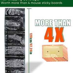 SEEKBIT 6 Pack Rat Sticky Traps, Black Fabric Material Catching Mouse Glue Trap for Mice and Rats, Enhanced Stickiness Trapping Pads Work for Snakes Spiders Roaches House - 47.2x11