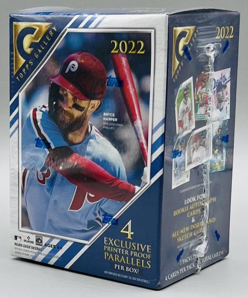 2022 Topps Gallery Baseball 7-Pack Blaster Box 4 Exclusive Printer Proof Parallels Per Box