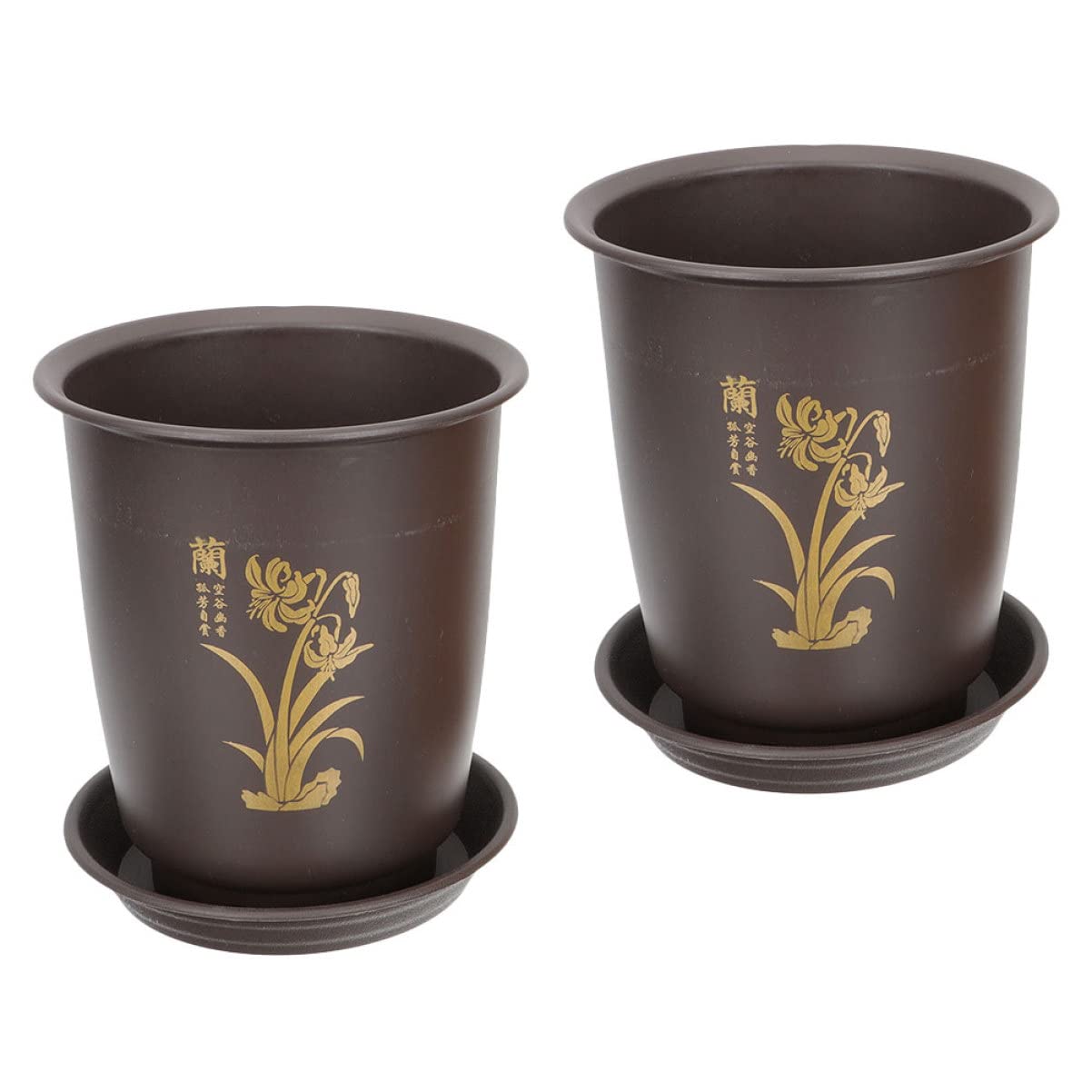 Happyyami 4 Sets Flowerpot Orchid Pot Imitation Porcelain Planter Cactus Pots Indoor Plant Pot Plastic Succulent Pot Pottery Ventilation Orchid Planters Orchids Flower Pots Breathable Bonsai