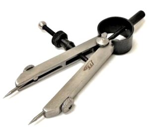 3" adjustable divider precision scriber and caliper sharp pointed sharp point s.s. by jts