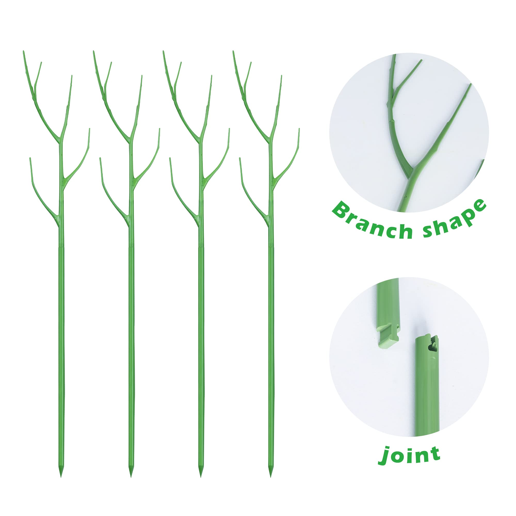 39 Inch Twig Plant Support Stakes,Tree Branch Support Stake,Trellis Stakes for Indoor Outdoor Potted Plants(4pcs)