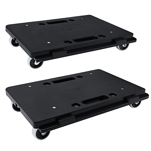 Ltsxop Furniture Moving Dolly Furniture Mover 4 Wheels Heavy Duty Small Flat Dolly Cart Portable Dollies with Wheels 2 Pack,16.3 x 11.4 inch 500 Lbs Capacity Each Count, Black