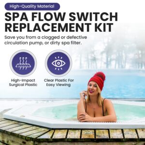 2560-040 Flow Switch Replacement Part Kit for Sundance Spas and Jacuzzi Hot Tub, Complete Assembly Flow Switch Replaces