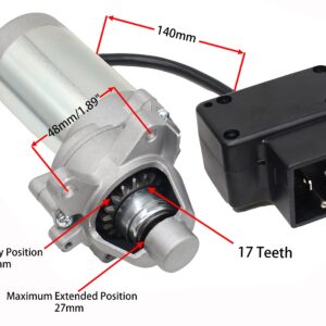 Fullas JQ170-1 Electric Starter Motor Compatible with Champion Snowblower Powered by Rato 208CC Gas Engine