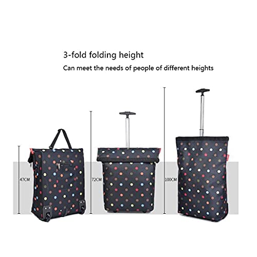 NEOCHY Trolleys,Shopping Cart Folding Shopping Cart Portable Tug Bag Trolley Shopping Cart Travel Storage Bag Luggage Bag Grocery Cart