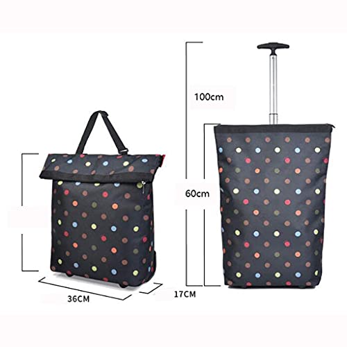 NEOCHY Trolleys,Shopping Cart Folding Shopping Cart Portable Tug Bag Trolley Shopping Cart Travel Storage Bag Luggage Bag Grocery Cart